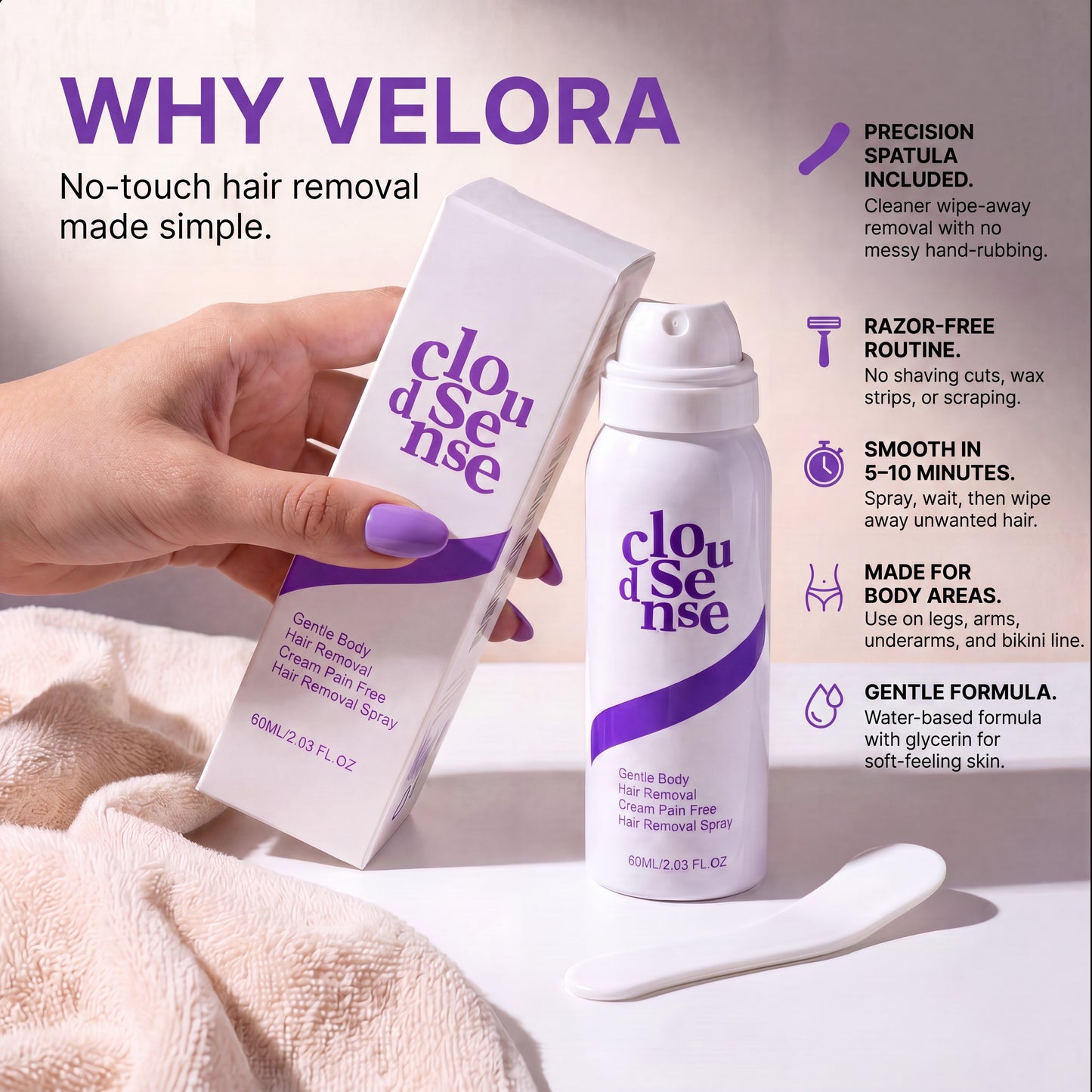 Razor-Free Hair Removal Spray