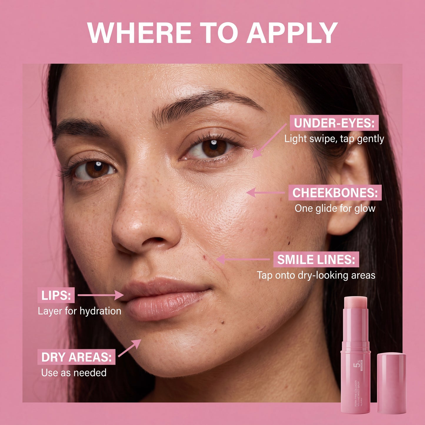 Velora Pink Glow Balm - 5% Volufiline K-Beauty Hydrating Balm